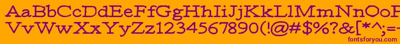 Moa1 Font – Purple Fonts on Orange Background