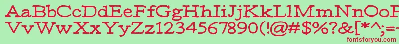Moa1 Font – Red Fonts on Green Background