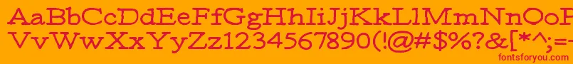Moa1 Font – Red Fonts on Orange Background