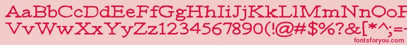 Moa1 Font – Red Fonts on Pink Background