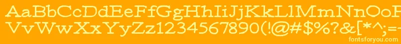 Moa1 Font – Yellow Fonts on Orange Background
