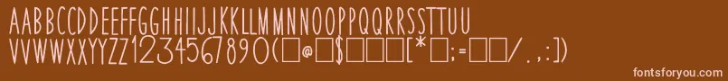 ThinSkinned Font – Pink Fonts on Brown Background