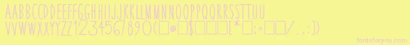 ThinSkinned Font – Pink Fonts on Yellow Background