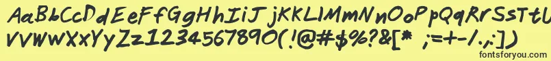 Janitor Font – Black Fonts on Yellow Background