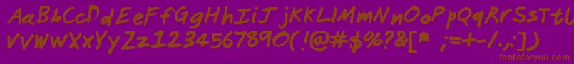 Janitor Font – Brown Fonts on Purple Background