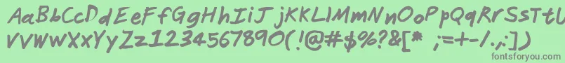 Janitor Font – Gray Fonts on Green Background