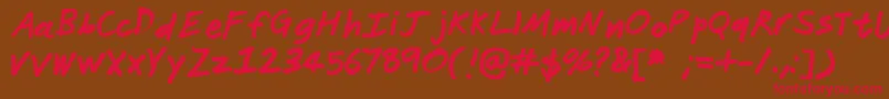 Janitor Font – Red Fonts on Brown Background