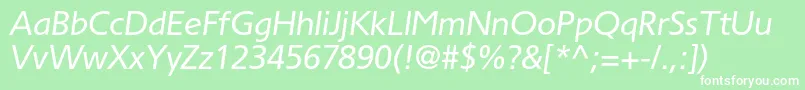 TornadocItalic Font – White Fonts on Green Background