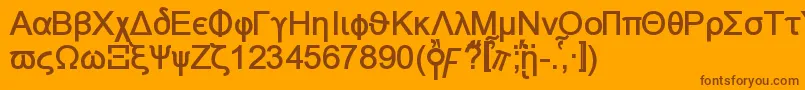 Шрифт Naxosb – коричневые шрифты на оранжевом фоне