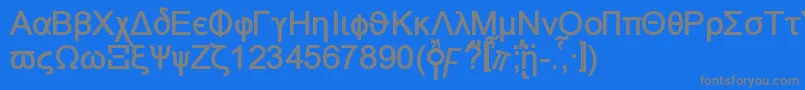 Naxosb Font – Gray Fonts on Blue Background