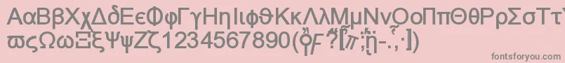 Naxosb Font – Gray Fonts on Pink Background