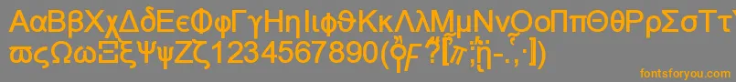 Naxosb Font – Orange Fonts on Gray Background