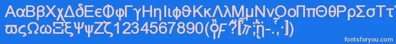 Шрифт Naxosb – розовые шрифты на синем фоне