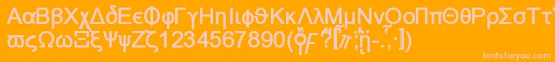 Naxosb Font – Pink Fonts on Orange Background