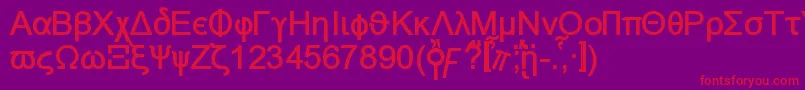 fuente Naxosb – Fuentes Rojas Sobre Fondo Morado