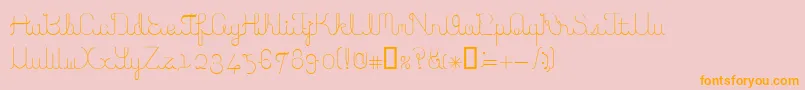 ItoRegularE. Font – Orange Fonts on Pink Background