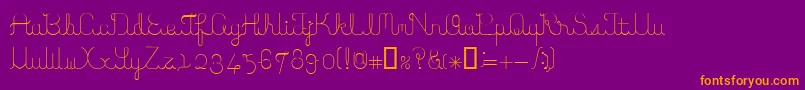 ItoRegularE.-Schriftart – Orangefarbene Schriften auf violettem Hintergrund