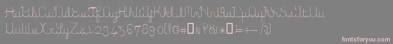 ItoRegularE. Font – Pink Fonts on Gray Background