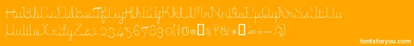 ItoRegularE. Font – White Fonts on Orange Background