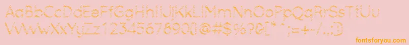 OcieStorm Font – Orange Fonts on Pink Background