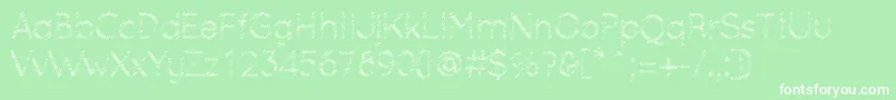 OcieStorm Font – White Fonts on Green Background