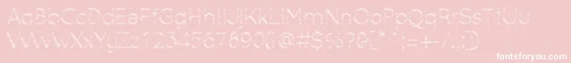 OcieStorm-Schriftart – Weiße Schriften auf rosa Hintergrund