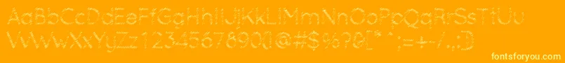 OcieStorm Font – Yellow Fonts on Orange Background