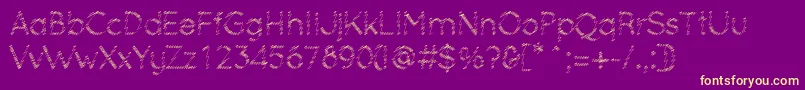 OcieStorm Font – Yellow Fonts on Purple Background