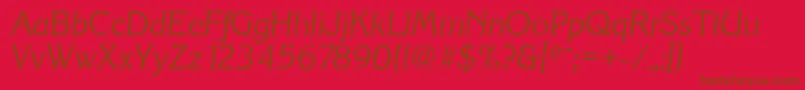 KorinthserialLightItalic Font – Brown Fonts on Red Background