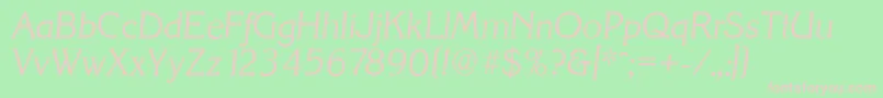 KorinthserialLightItalic Font – Pink Fonts on Green Background