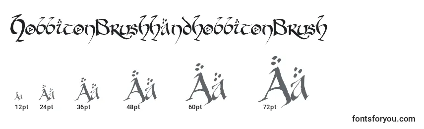 HobbitonBrushhandhobbitonBrush Font Sizes