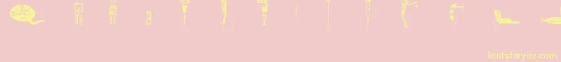 LdcOrthopedia Font – Yellow Fonts on Pink Background