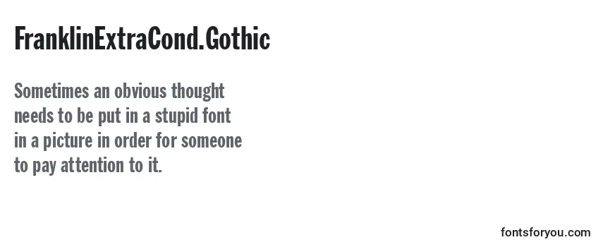 FranklinExtraCond.Gothic Font
