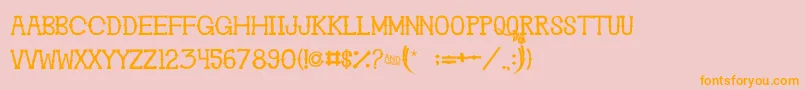 GhosttownBc0 Font – Orange Fonts on Pink Background