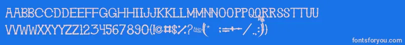 GhosttownBc0 Font – Pink Fonts on Blue Background