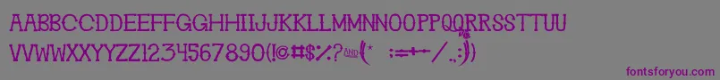 Шрифт GhosttownBc0 – фиолетовые шрифты на сером фоне