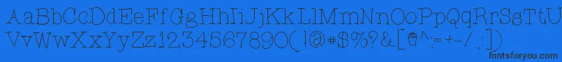 CupcakeFont Font – Black Fonts on Blue Background