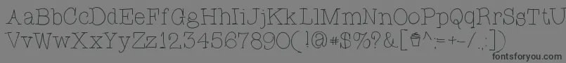 フォントCupcakeFont – 黒い文字の灰色の背景