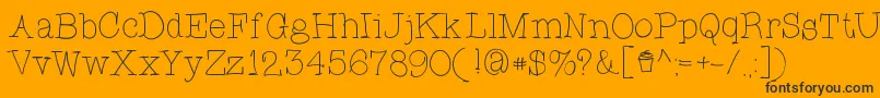 CupcakeFont Font – Black Fonts on Orange Background