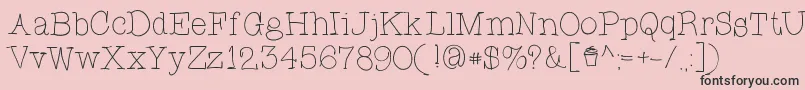 CupcakeFont Font – Black Fonts on Pink Background
