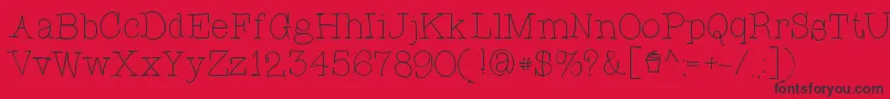 fuente CupcakeFont – Fuentes Negras Sobre Fondo Rojo