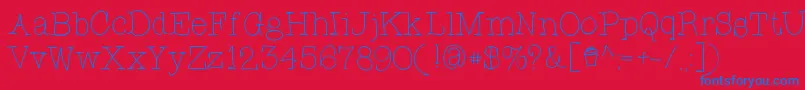 Fonte CupcakeFont – fontes azuis em um fundo vermelho