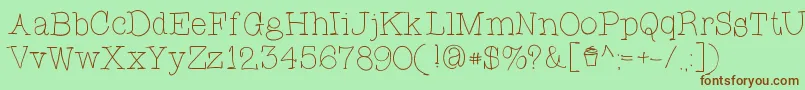 fuente CupcakeFont – Fuentes Marrones Sobre Fondo Verde