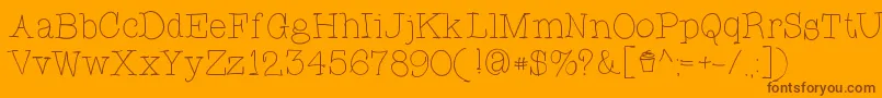 CupcakeFont Font – Brown Fonts on Orange Background
