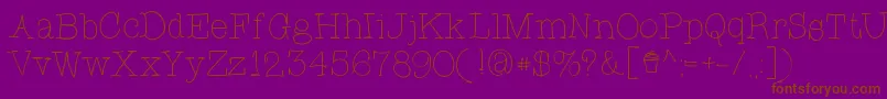 Fonte CupcakeFont – fontes marrons em um fundo roxo