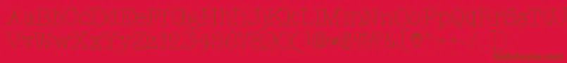 CupcakeFont-fontti – ruskeat fontit punaisella taustalla