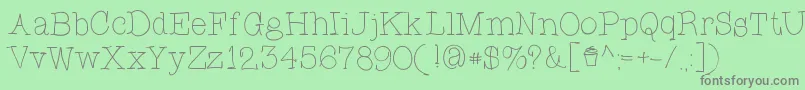 Fonte CupcakeFont – fontes cinzas em um fundo verde