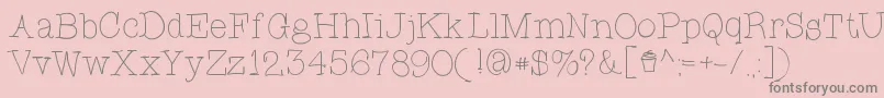 フォントCupcakeFont – ピンクの背景に灰色の文字