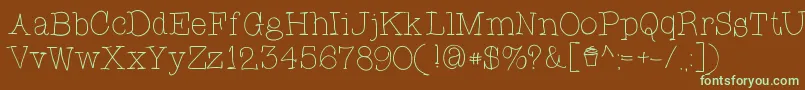 Шрифт CupcakeFont – зелёные шрифты на коричневом фоне