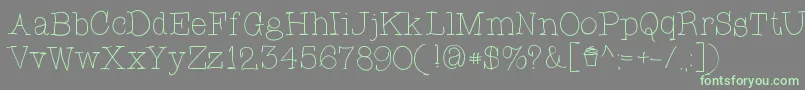 Fonte CupcakeFont – fontes verdes em um fundo cinza